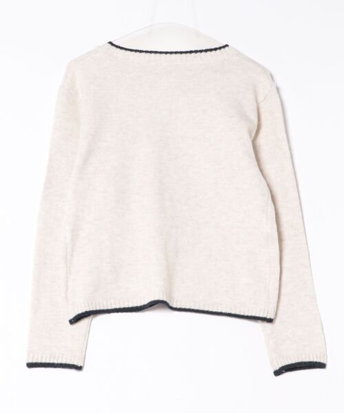 STAY MOTION（ステイモーション）の「【WEB限定】配色フロントリボンニットカーディガン［韓国ファッション ガーリー］≪新作≫（カーディガン/ボレロ・レディース・アイボリー/グレー/ネイビー・F）」の12枚目の写真