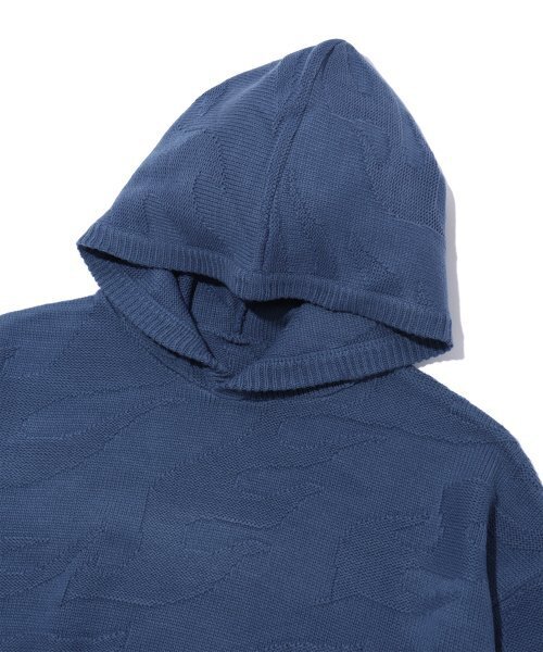 CRITIC（クリティック）の「FLAME HOOD KNIT BLUE（ニット/セーター・レディース・その他・LARGE/MEDIUM/X-LARGE）」の2枚目の写真