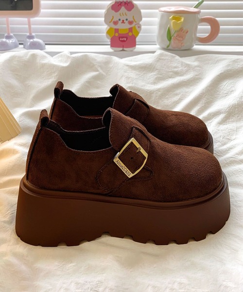 shoes365(シューズスリーシックスファイヴ)の「スエード調6cm厚底シューズ(ローファー・レディース・キャメル/ブラウン/ベージュ・23.0cm/23.5cm/24.0cm/24.5cm/25.0cm)」の19枚目の写真