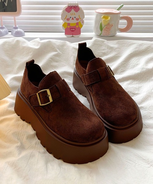 shoes365(シューズスリーシックスファイヴ)の「スエード調6cm厚底シューズ(ローファー・レディース・キャメル/ブラウン/ベージュ・23.0cm/23.5cm/24.0cm/24.5cm/25.0cm)」の21枚目の写真