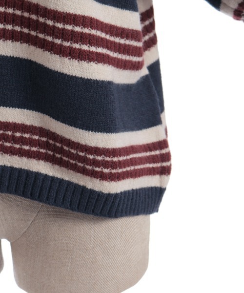 axes femme（アクシーズファム）の「ボーダーニット（ニット/セーター・レディース・ブラック/ネイビー・FREE）」の10枚目の写真