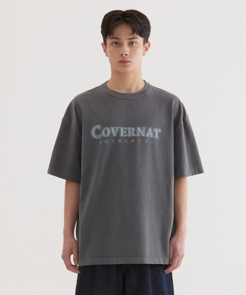 COVERNAT(カバーナット)の「ネオン ロゴ ダイイング Tシャツ Charcoal(Tシャツ/カットソー・レディース・その他・X-SMALL/SMALL/MEDIUM/LARGE/X-LARGE/XX-LARGE)」の1枚目の写真