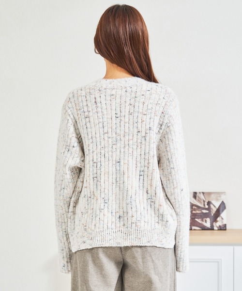 MISCH MASCH(ミッシュマッシュ)の「ZOZO限定 ミックスニットキャミ×カーディガン アンサンブル(カーディガン/ボレロ・レディース・ホワイト・フリ-)」の7枚目の写真