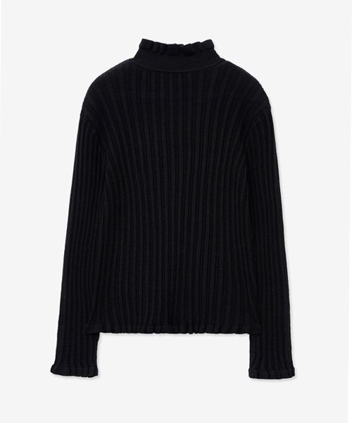 LADY VOLUME(レディーボリューム)の「DRAWING FRILL KNIT CARDIGAN_BLACK(カーディガン/ボレロ・レディース・その他・MEDIUM/SMALL)」の3枚目の写真