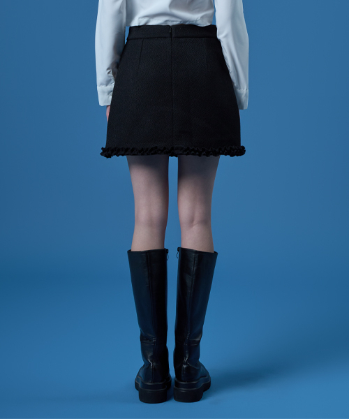 KOLEAT（コレット）の「ツイードレースデイリーミニスカート[ブラック] KCL。（スカート・レディース・その他・SMALL/MEDIUM）」の4枚目の写真