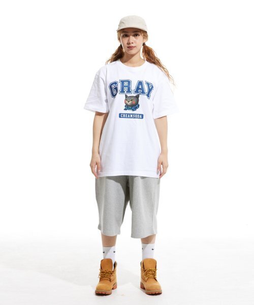 CREAM SODA LAB(クリームソーダラボ)の「グレー ロゴ 半袖Tシャツ ホワイト ブルー(Tシャツ/カットソー・メンズ・その他・LARGE/MEDIUM/X-LARGE/XX-LARGE)」の8枚目の写真