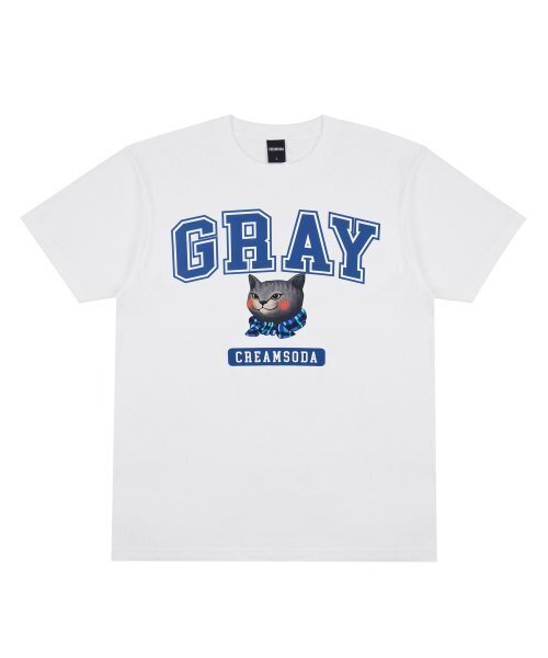 CREAM SODA LAB(クリームソーダラボ)の「グレー ロゴ 半袖Tシャツ ホワイト ブルー(Tシャツ/カットソー・メンズ・その他・LARGE/MEDIUM/X-LARGE/XX-LARGE)」の9枚目の写真