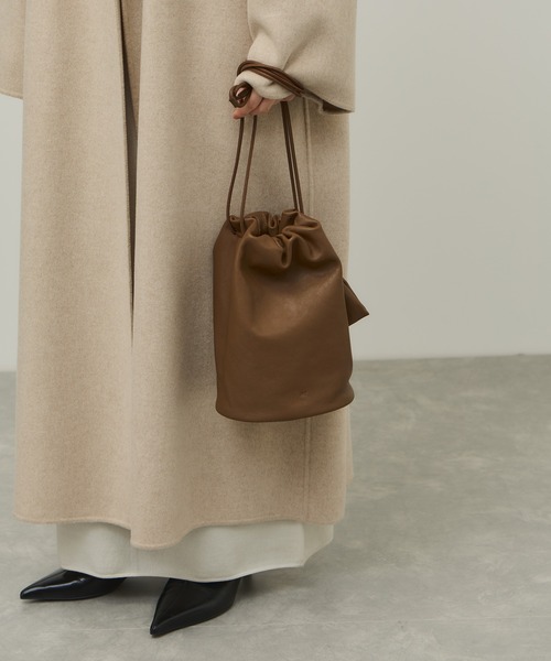 ADAM ET ROPE'（アダムエロペ）の「【PFT】Drawstring Bag（ショルダーバッグ・レディース・ブラック/ブラウン・FREE）」の7枚目の写真