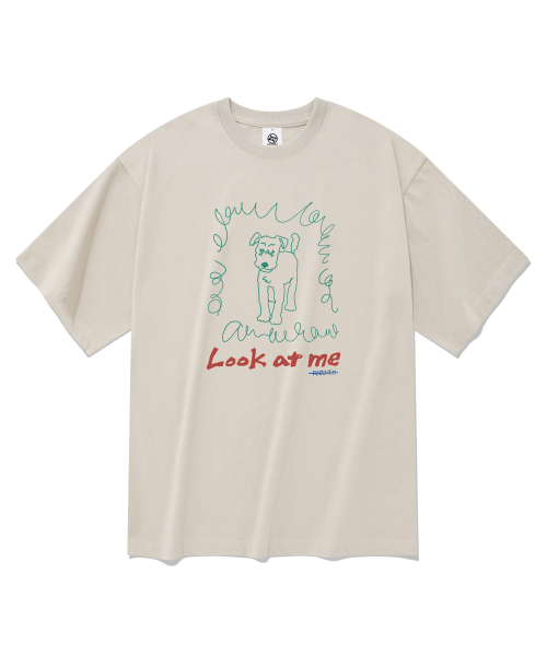 RADINEO(ラディネオ)の「ルックアットミー 半袖Tシャツ ベージュ(Tシャツ/カットソー・メンズ・その他・SMALL/MEDIUM/LARGE/X-LARGE)」の1枚目の写真