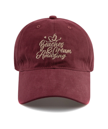 BEACHESANDCREAM（ビーチスアンドクリーム）の「Amaging COTTON BALL CAP-BURGUNDY（キャップ）」
