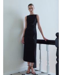 LETQSTUDIO（レチケットスタジオ）の「スラウチウエストドレス、ブラック（ワンピース）」