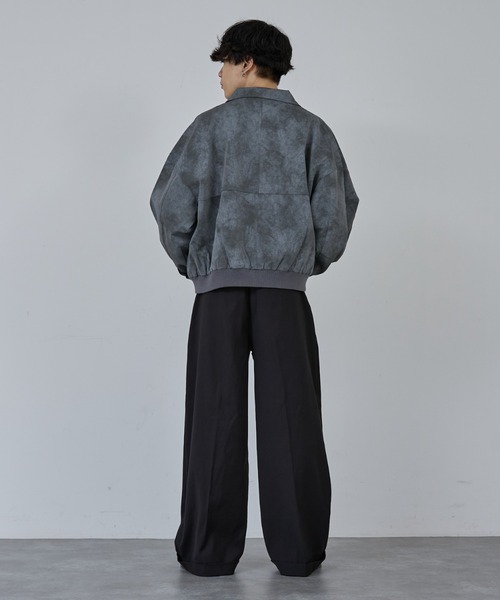 AH ABAHOUSE（エーエイチアバハウス）の「CROPPED NEO LEATHER A-2 JACKET / クロップドネオレザーA-2ジャケット（ブルゾン・メンズ・グレー/ブラウン/ブラック・46/48）」の8枚目の写真