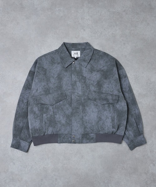 AH ABAHOUSE（エーエイチアバハウス）の「CROPPED NEO LEATHER A-2 JACKET / クロップドネオレザーA-2ジャケット（ブルゾン・メンズ・グレー/ブラウン/ブラック・46/48）」の10枚目の写真