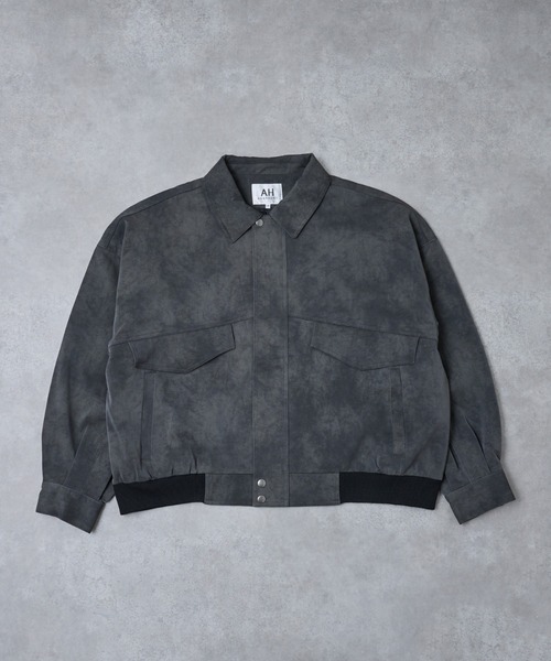 AH ABAHOUSE（エーエイチアバハウス）の「CROPPED NEO LEATHER A-2 JACKET / クロップドネオレザーA-2ジャケット（ブルゾン・メンズ・グレー/ブラウン/ブラック・46/48）」の22枚目の写真