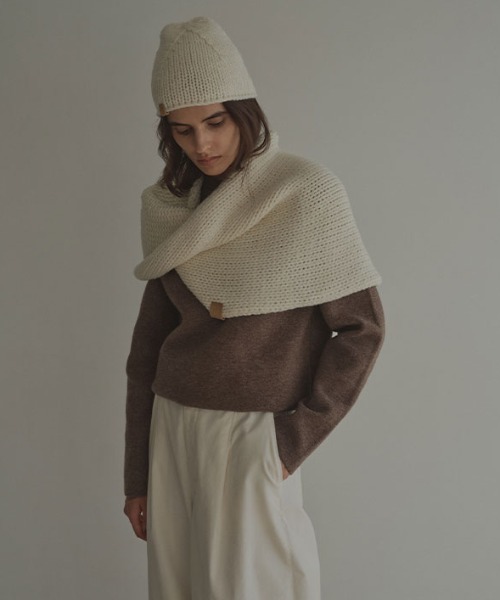 セール】バルキーヤーンハンドニットスヌード（ネックウォーマー