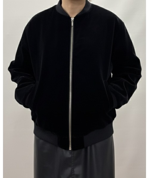 SOTT（ソット）の「ベロア 中綿ブルゾン（ブルゾン・レディース・ブラック/ブラウン・FREE）」の6枚目の写真