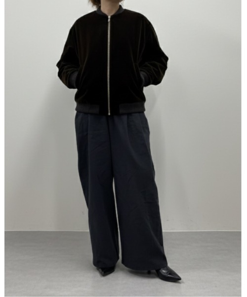 SOTT（ソット）の「ベロア 中綿ブルゾン（ブルゾン・レディース・ブラック/ブラウン・FREE）」の7枚目の写真