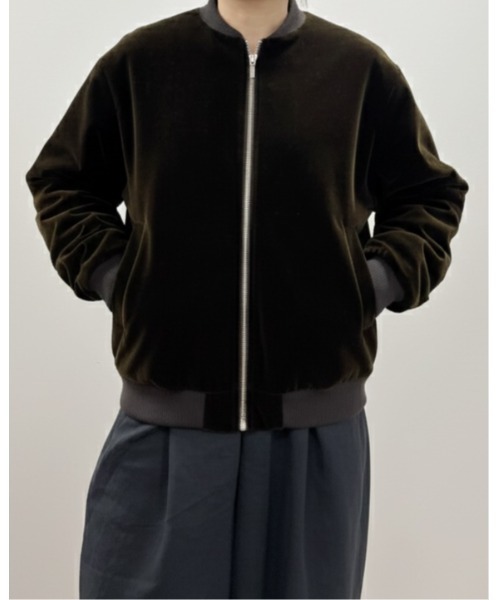 SOTT（ソット）の「ベロア 中綿ブルゾン（ブルゾン・レディース・ブラック/ブラウン・FREE）」の11枚目の写真