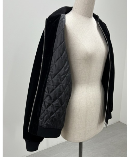 SOTT（ソット）の「ベロア 中綿ブルゾン（ブルゾン・レディース・ブラック/ブラウン・FREE）」の10枚目の写真