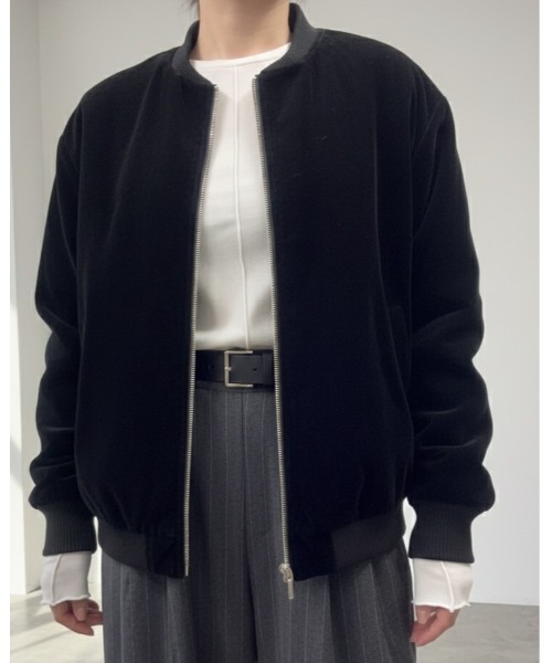 SOTT（ソット）の「ベロア 中綿ブルゾン（ブルゾン・レディース・ブラック/ブラウン・FREE）」の19枚目の写真