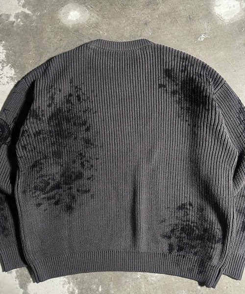 A'GEM/9 × .kom 『A'GEM/9/エージェムナイン』畦編みプリントニット A