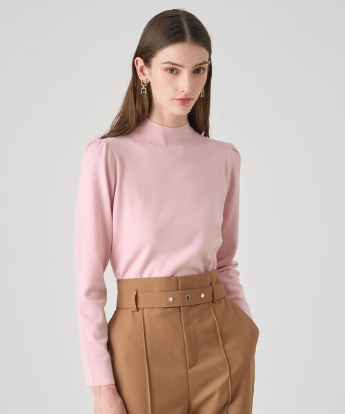 ANAYI（アナイ）の「フルニードルギャザースリーブ プルオーバー（ニット/セーター・レディース・ブラック/ピンク/トップグレー/オフホワイト・38/36）」の4枚目の写真