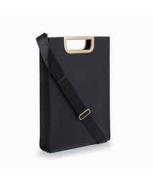 PROXY.L（プロキシエル）の「Metal Grip Slim Briefcase (Black/Gold)（ビジネスバッグ）」