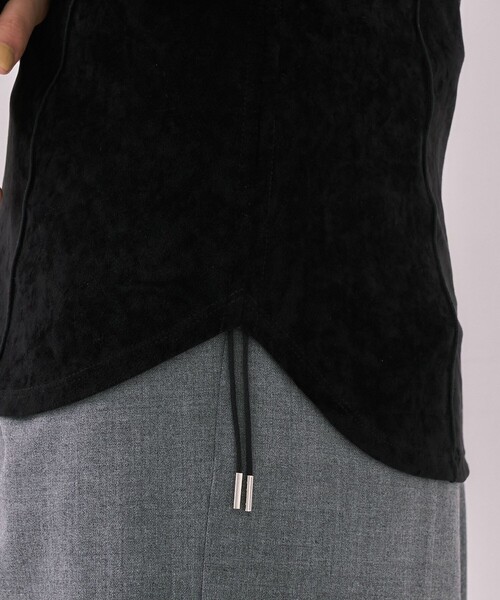 UNITED TOKYO（ユナイテッドトウキョウ）の「【残りわずか！】トリアセテートベロアプルオーバー｜ウォッシャブル/オフィスカジュアル/オケージョン/細見え/冬服（Tシャツ/カットソー・レディース・ブラック/ライトグリーン・FREE）」の22枚目の写真