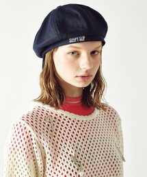 SLEEPYSLIP（スリーピースリップ）の「[unisex]LINEN SIGNATURE NAVY NEWSBOY CAP（ハンチング/ベレー帽）」