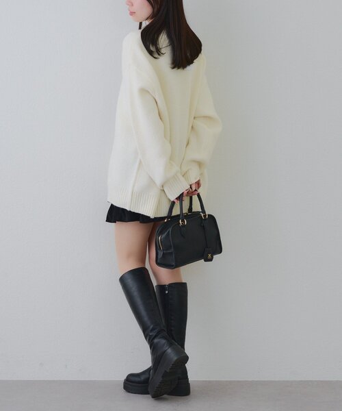 Another Branch olive des olive(アナザーブランチオリーブデオリーブ)の「Dogニットプルオーバー(ニット/セーター・レディース・ボルドー/アイボリー/ブルー・FREE)」の8枚目の写真