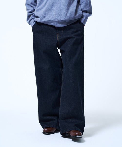 THE BOLDMAN(ザ ボールドマン)の「Rigid Wide Denim / リジットワイドデニム(デニムパンツ・メンズ・インディゴブルー/ブラック・LARGE/MEDIUM)」の2枚目の写真