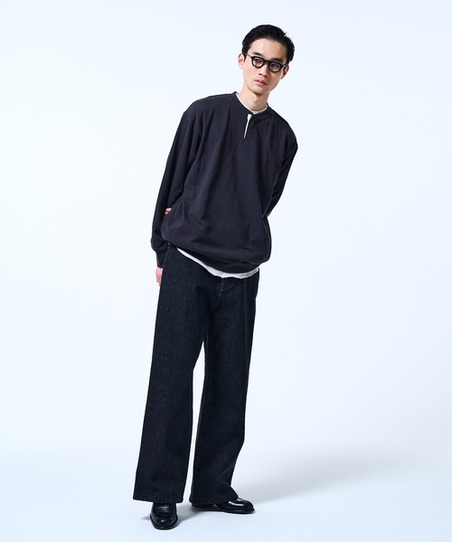 THE BOLDMAN(ザ ボールドマン)の「Rigid Wide Denim / リジットワイドデニム(デニムパンツ・メンズ・インディゴブルー/ブラック・LARGE/MEDIUM)」の4枚目の写真