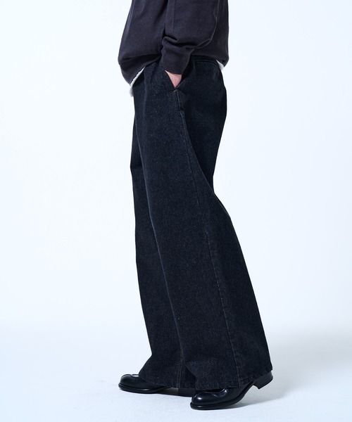 リジッドデニムワイドジーンズ Rigid Wide Denim / リジットワイドデニム（デニムパンツ）｜THE