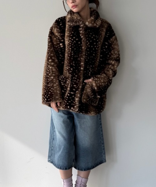 SANSeLF（サンセルフ）の「【SANSeLF】 バンビファージャケット  saw25a063（その他アウター・レディース・ベージュ/ブラウン・FREE）」の11枚目の写真