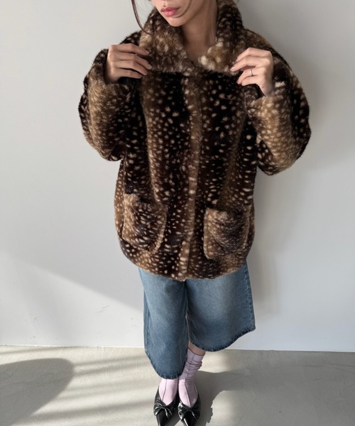 SANSeLF（サンセルフ）の「【SANSeLF】 バンビファージャケット  saw25a063（その他アウター・レディース・ベージュ/ブラウン・FREE）」の12枚目の写真