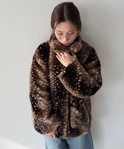 SANSeLF（サンセルフ）の「【SANSeLF】 バンビファージャケット  saw25a063（その他アウター・レディース・ベージュ/ブラウン・FREE）」の3枚目の写真