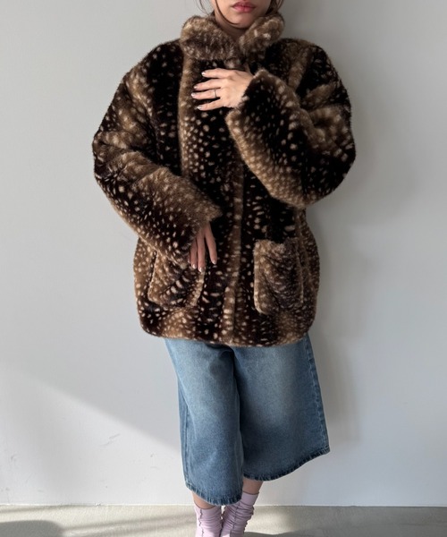 SANSeLF（サンセルフ）の「【SANSeLF】 バンビファージャケット  saw25a063（その他アウター・レディース・ベージュ/ブラウン・FREE）」の4枚目の写真