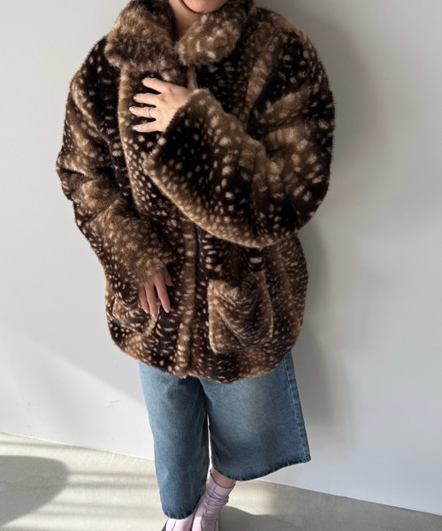 SANSeLF（サンセルフ）の「【SANSeLF】 バンビファージャケット  saw25a063（その他アウター・レディース・ベージュ/ブラウン・FREE）」の6枚目の写真