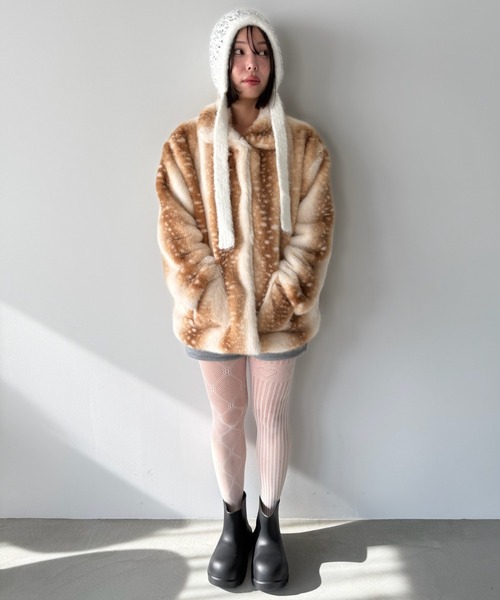 SANSeLF（サンセルフ）の「【SANSeLF】 バンビファージャケット  saw25a063（その他アウター・レディース・ベージュ/ブラウン・FREE）」の13枚目の写真