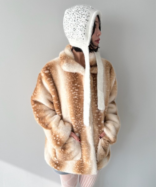 SANSeLF（サンセルフ）の「【SANSeLF】 バンビファージャケット  saw25a063（その他アウター・レディース・ベージュ/ブラウン・FREE）」の18枚目の写真