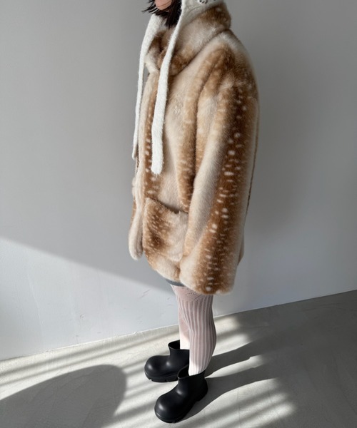 SANSeLF（サンセルフ）の「【SANSeLF】 バンビファージャケット  saw25a063（その他アウター・レディース・ベージュ/ブラウン・FREE）」の19枚目の写真