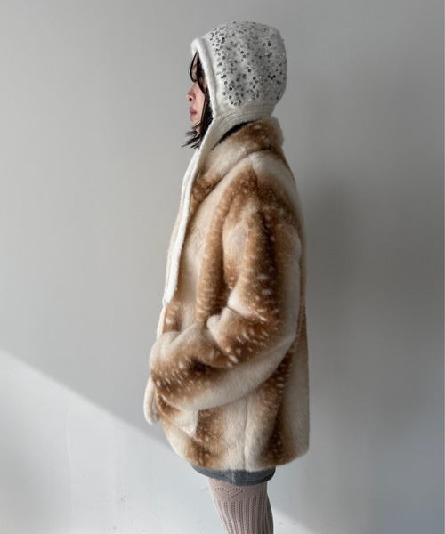 SANSeLF（サンセルフ）の「【SANSeLF】 バンビファージャケット  saw25a063（その他アウター・レディース・ベージュ/ブラウン・FREE）」の20枚目の写真