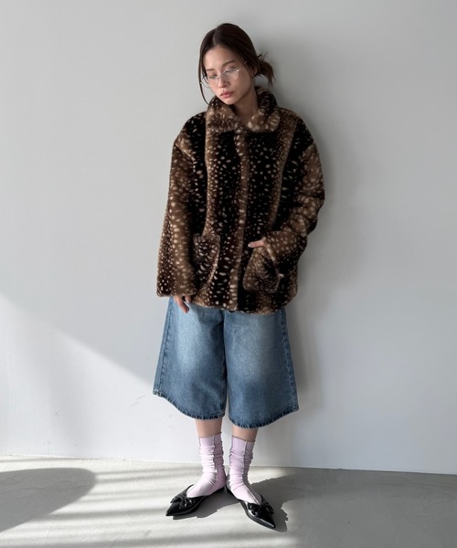 SANSeLF（サンセルフ）の「【SANSeLF】 バンビファージャケット  saw25a063（その他アウター・レディース・ベージュ/ブラウン・FREE）」の5枚目の写真