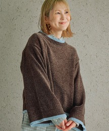 【CLIP BY STAFF/ちーばちゃん企画】7ゲージ配色モールニット