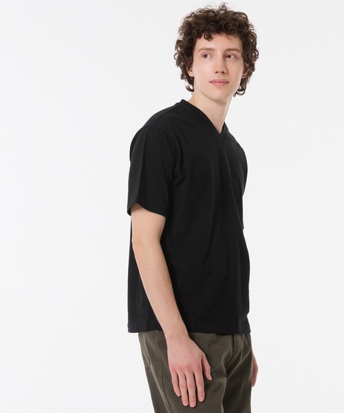 coca（coca）（コカ）の「ベーシックVネック半袖Tシャツ（Tシャツ/カットソー・メンズ・ブラック/ホワイト・M/L/2XL/3XL/XL）」の12枚目の写真