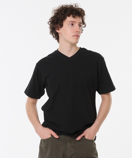 coca（coca）（コカ）の「ベーシックVネック半袖Tシャツ（Tシャツ/カットソー・メンズ・ブラック/ホワイト・M/L/2XL/3XL/XL）」の16枚目の写真