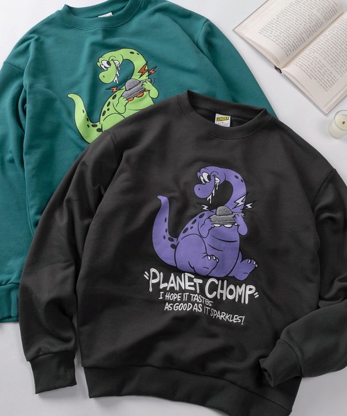 SlashDate(スラッシュデイト)の「【83】モンスターデザイン サガラ刺繍 裏毛 スウェット/メンズ/レディース/ユニセックス(スウェット・レディース・ライトグレー系1/ライトグレー系2/ライトグレー系/グレー系2/グレー系1/ブルー系/グレー系3/グリーン系/ワイン系/グリーン系1/グレー系/ライトグレー系3・XL/L/M)」の6枚目の写真
