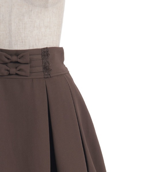 axes femme POETIQUE（アクシーズファムポエティック）の「バックレースアップミドルＳＫ（スカート・レディース・ブラック/ブラウン/ワイン・MEDIUM）」の14枚目の写真