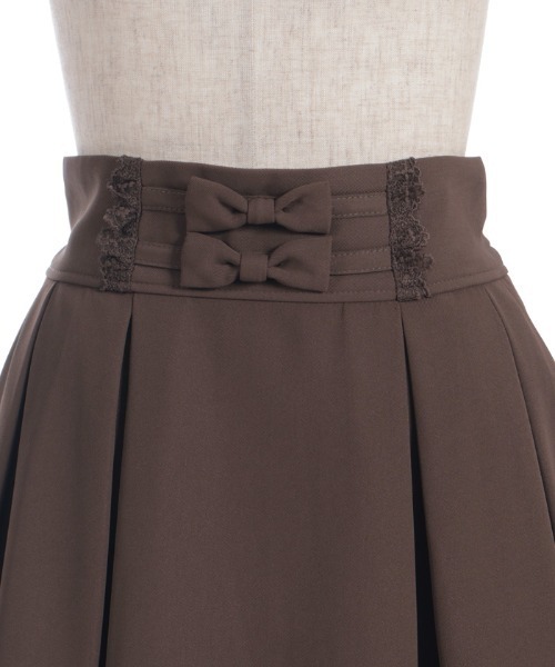 axes femme POETIQUE（アクシーズファムポエティック）の「バックレースアップミドルＳＫ（スカート・レディース・ブラック/ブラウン/ワイン・MEDIUM）」の16枚目の写真