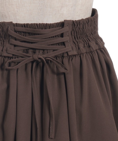 axes femme POETIQUE（アクシーズファムポエティック）の「バックレースアップミドルＳＫ（スカート・レディース・ブラック/ブラウン/ワイン・MEDIUM）」の17枚目の写真